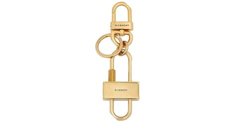 GIVENCHY padlock keyring in metal in 